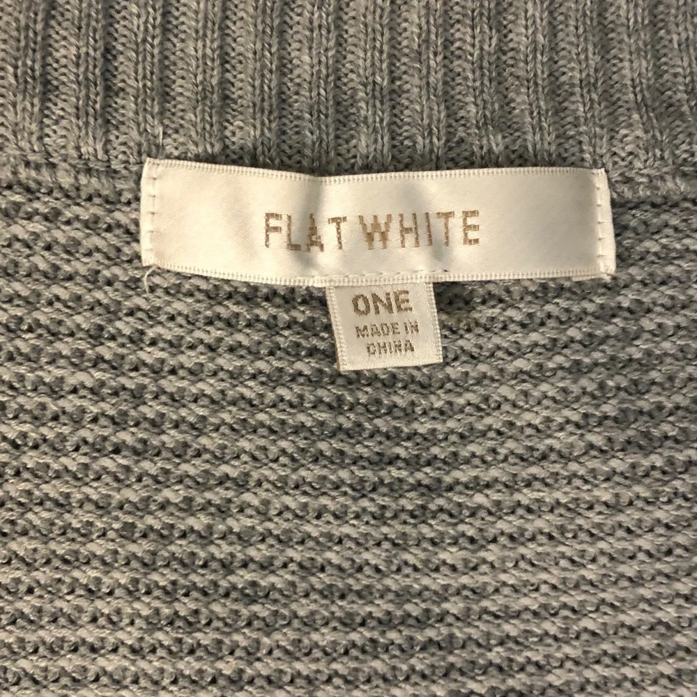 Women’s Waffle Knit Light Gray Cardigan (Anthropologie) - Picture 3 of 6